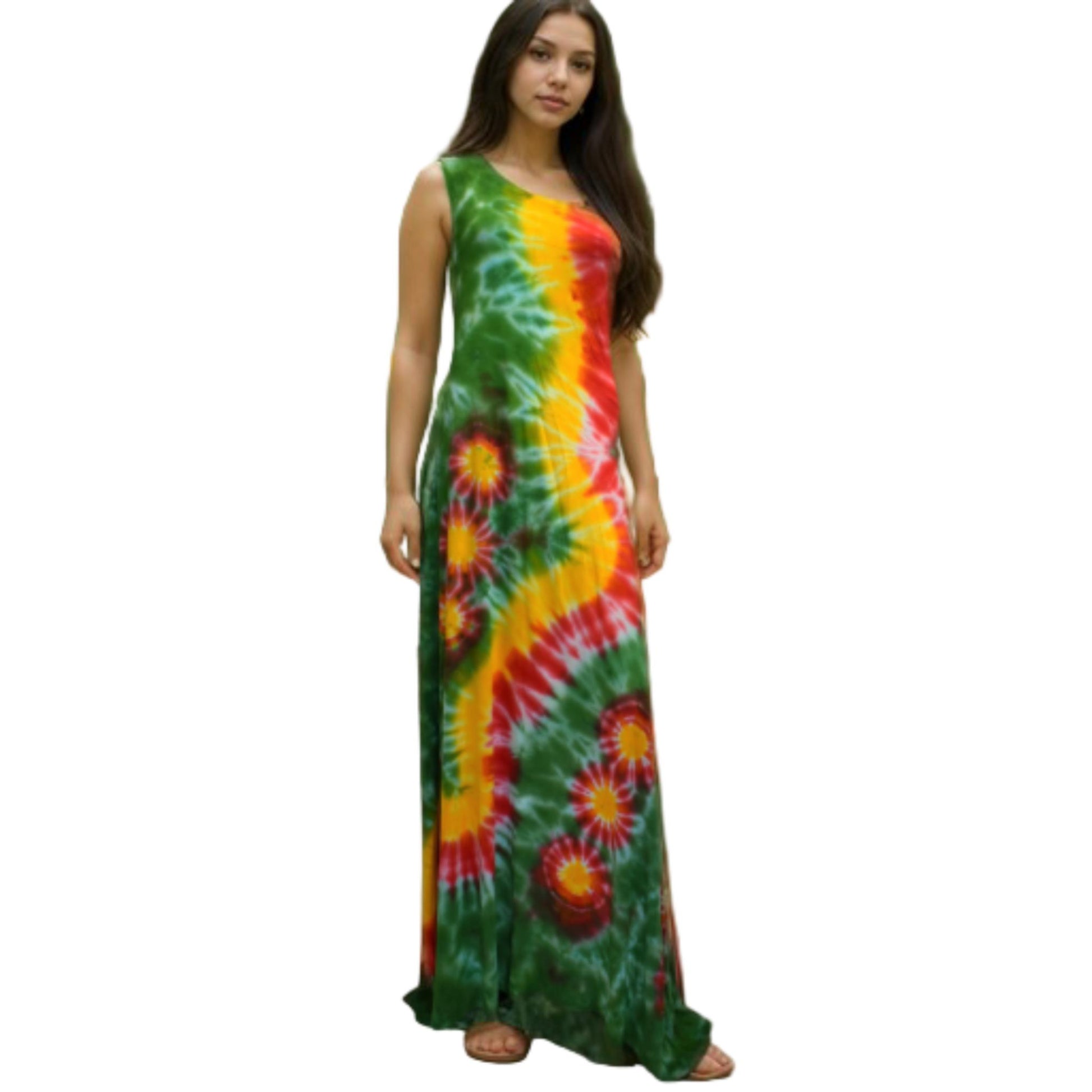 Cold shoulder tie dye dress-SanJules