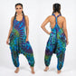 Woman wearing a tie-dye jumpsuit from front and back views on a white background  SanJules