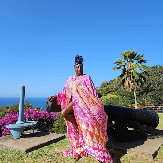 SanJules Silk Satin Oversized Kaftan | Luxury Resort Wear