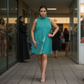 Turtleneck A line dress