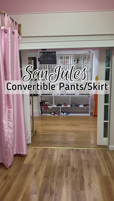 video convertible pants/skirt