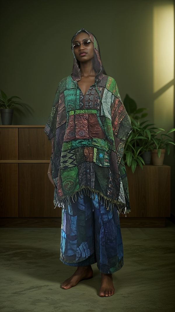 Patchwork poncho