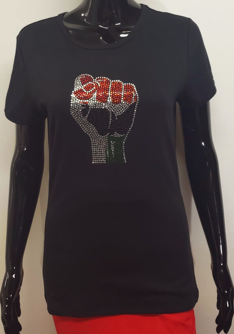 Black Power Fist T-T Shirt-SanJules