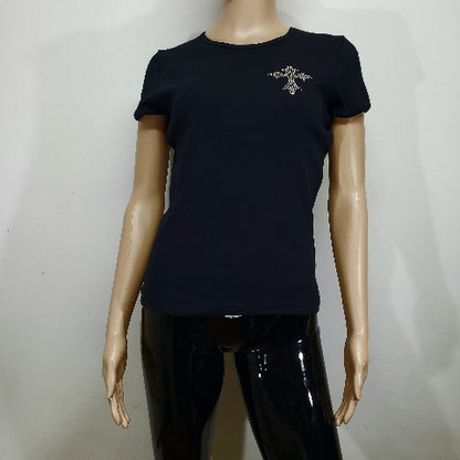 Rhinestone cross T shirt