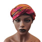 Pink base with orange base headwrap/scarf/ wrap top