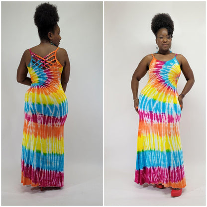Maxi tie dye dress