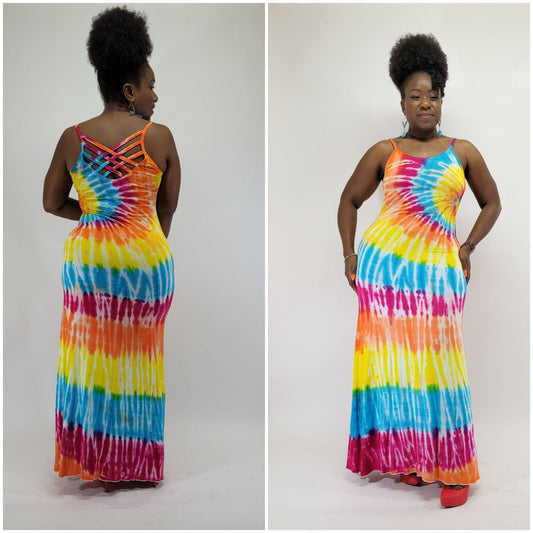 Maxi tie dye dress