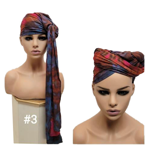 Brown base headwrap/scarf/ wrap top