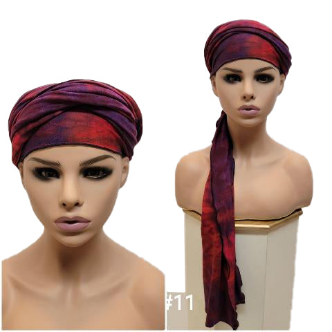 Burgundy base headwrap/scarf/ wrap top