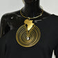Africa Brass map necklace