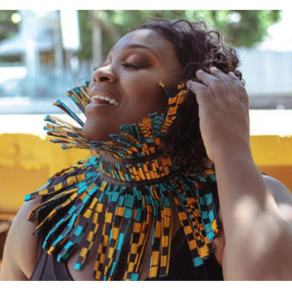 Fancy African Fabric Choker-Accessories-SanJules