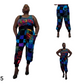 High waist tie dye patch jogger SanJules