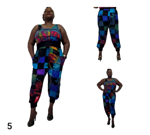 High waist tie dye patch jogger SanJules