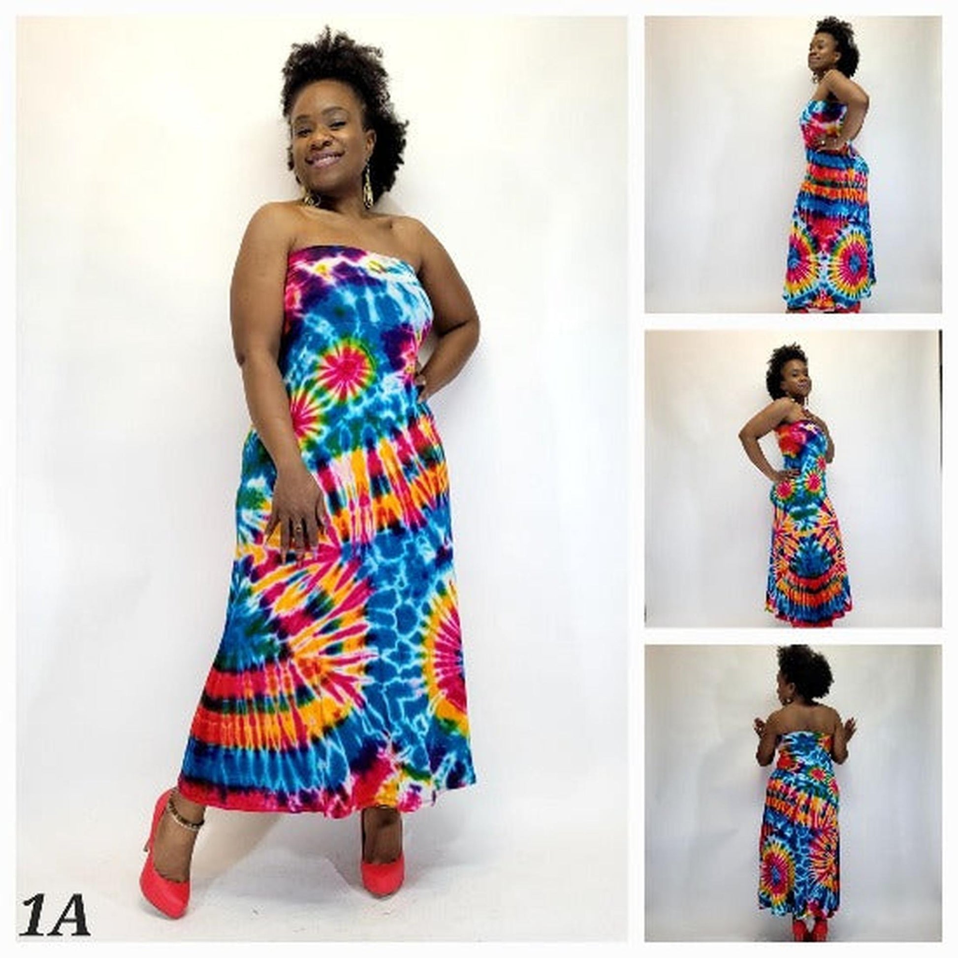 Hand-Dyed Convertible Tube Dress | Dress & Maxi Skirt | SanJules One size fits most / Black rainbow #9 Hand-Dyed Convertible Tube Dress | Dress & Maxi Skirt | SanJules One size fits most / Black rainbow #9